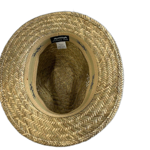 Panama Jack Hat Men’s Large X-Large Color Tan 100% Straw Rush Paja Original - Picture 9 of 12